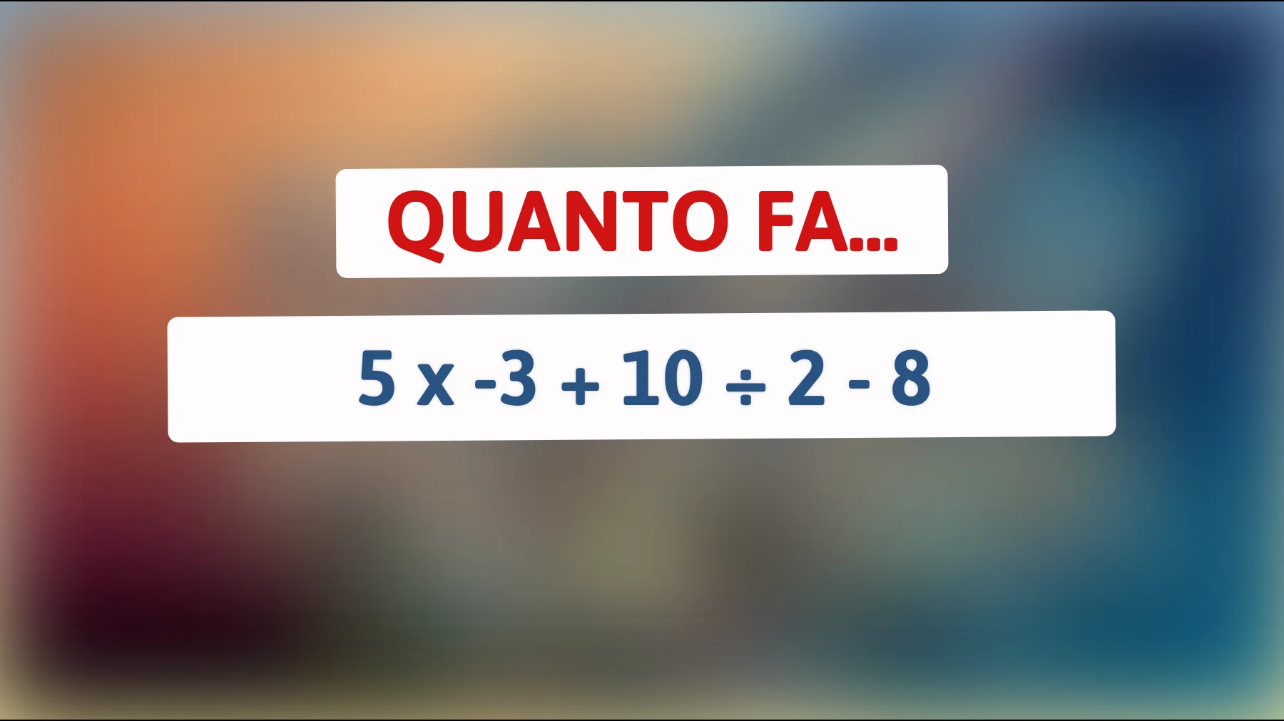 Solo il 2% delle persone può risolvere questo problema matematico enigmatico: sei uno di loro? Scopri la risposta!"